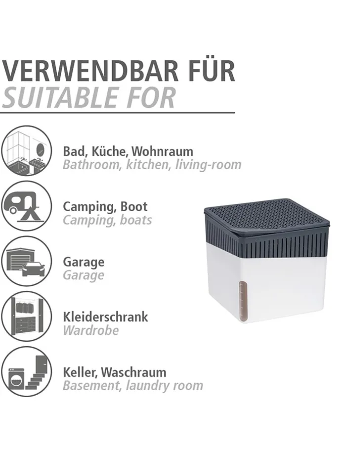 2er-Set: Luftentfeuchter-Nachfüllpack "Cube Orange" in Weiß