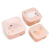 3er-Set: Lunchboxen "Tiny farm" in Rosa