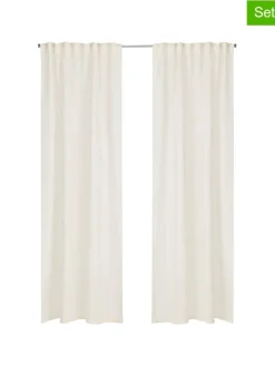 2er-Set: Mehrbandgardinen "Cornelia" in Beige