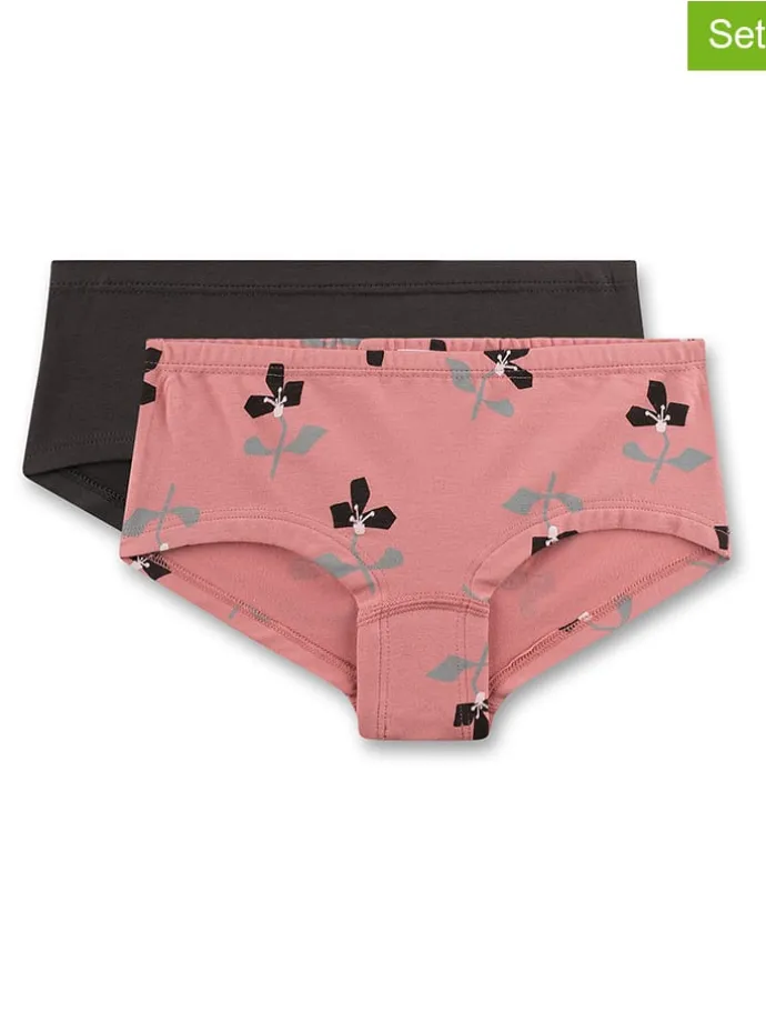 2er-Set: Pantys in Anthrazit/ Rosa