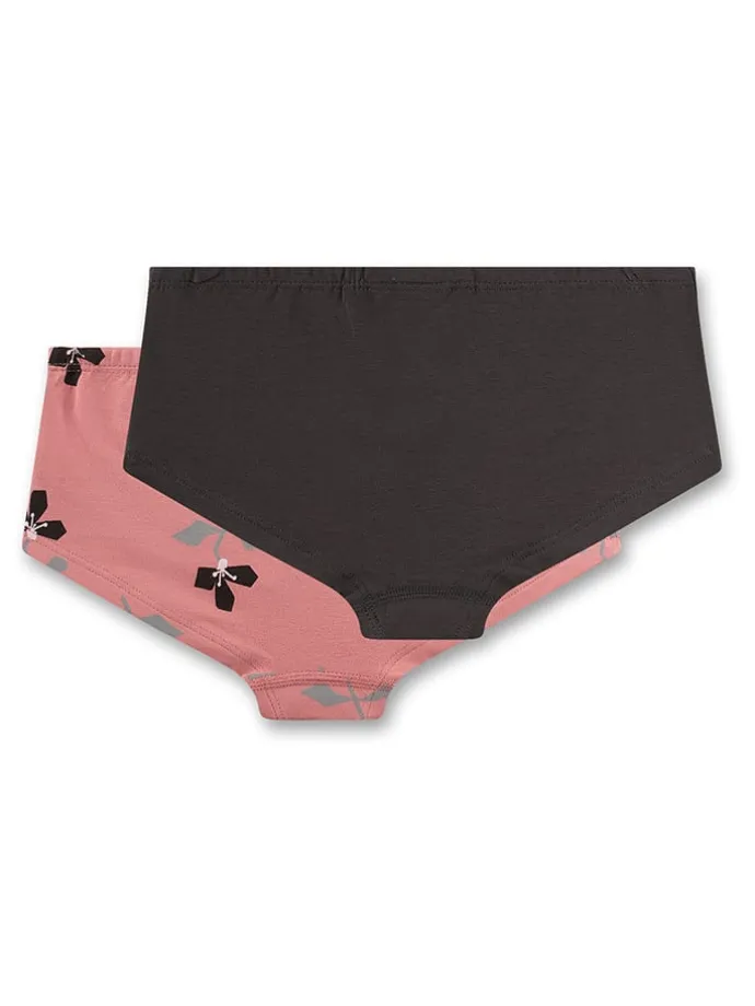 2er-Set: Pantys in Anthrazit/ Rosa