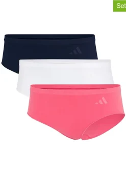 3er-Set: Pantys in Pink/ Weiß/ Dunkelblau