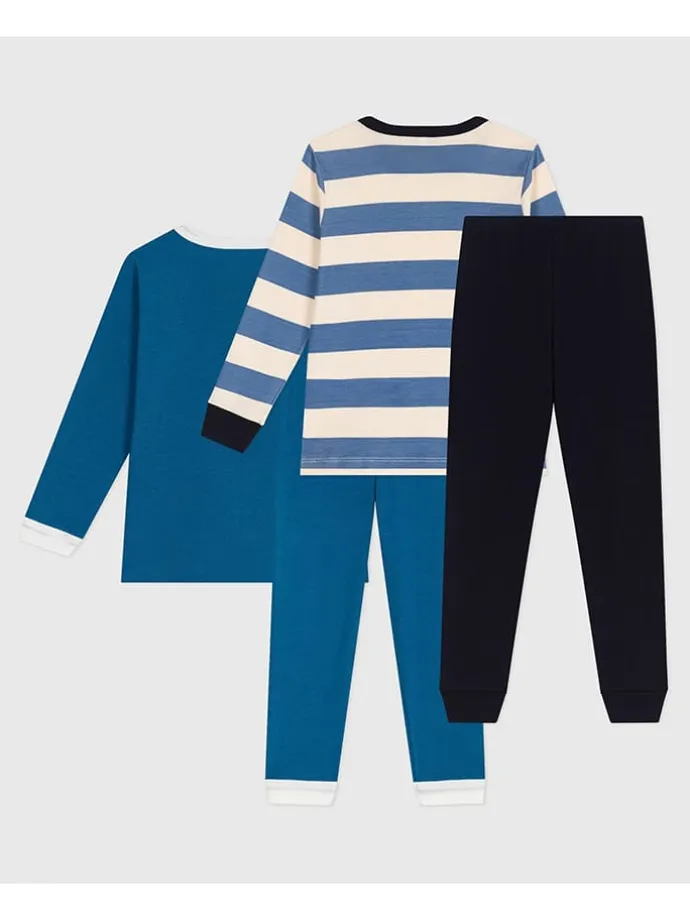 2er-Set: Pyjamas in Blau/ Schwarz