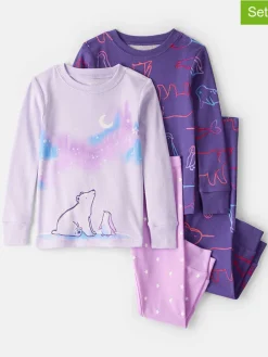 2er-Set: Pyjamas in Lila