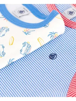 2er-Set: Pyjamas in Weiß/ Hellblau/ Pink