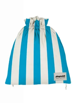 2er-Set: Reisebeutel in Weiß/ Blau - (B)30 x (H)40 cm
