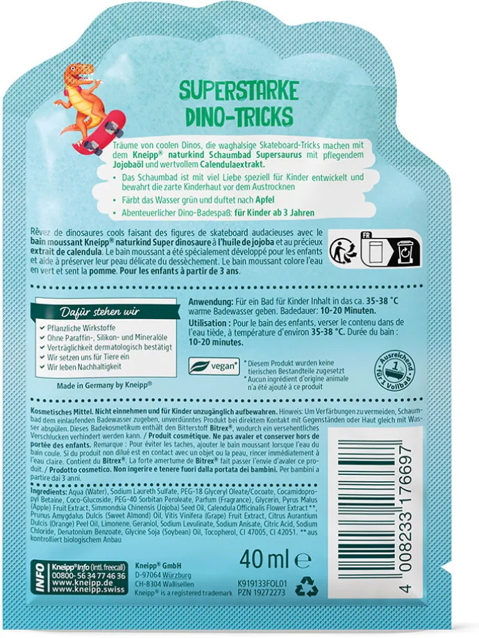 12er-Set: Schaumbad "Naturkind Supersaurus", je 40 ml