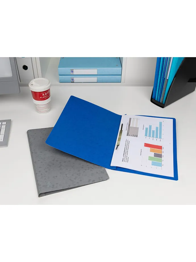 5er-Set: Schnellhefter "Top File+" in Blau - DIN A4