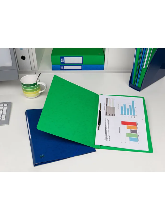 5er-Set: Schnellhefter "Top File+" in Grün - DIN A4