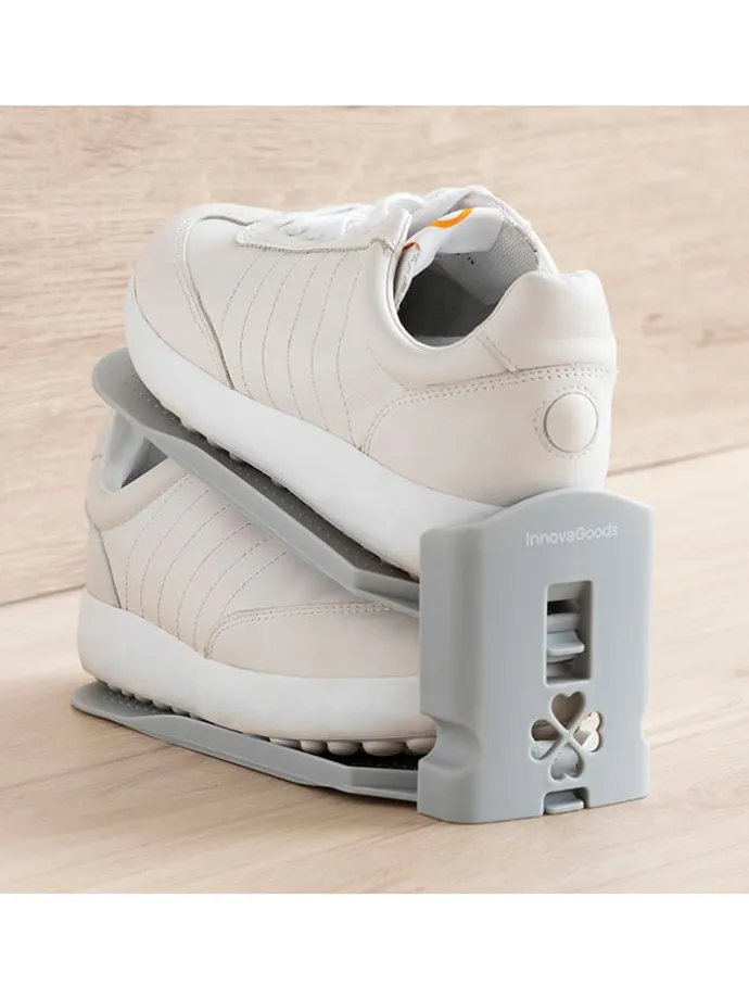 6er-Set: Schuhorganizer in Grau - (B)26 x (H)10 x (T)10 cm