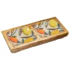 2er-Set: Servierplatten in Türkis/ Creme/ Hellbraun - (L)20 x (B)10 cm