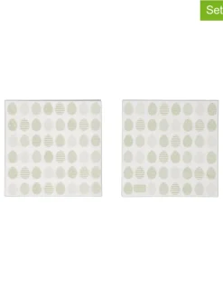 2er-Set: Servietten "Pure Easter Eggs" in Weiß - 2x 20 Stück