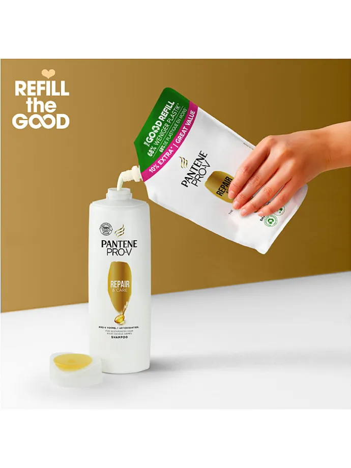 2er-Set: Shampoos "Repair & Care Nachfüllpack", je 550 ml