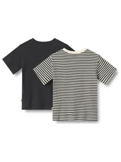 2er-Set: Shirts "Fabian" in Beige/ Schwarz