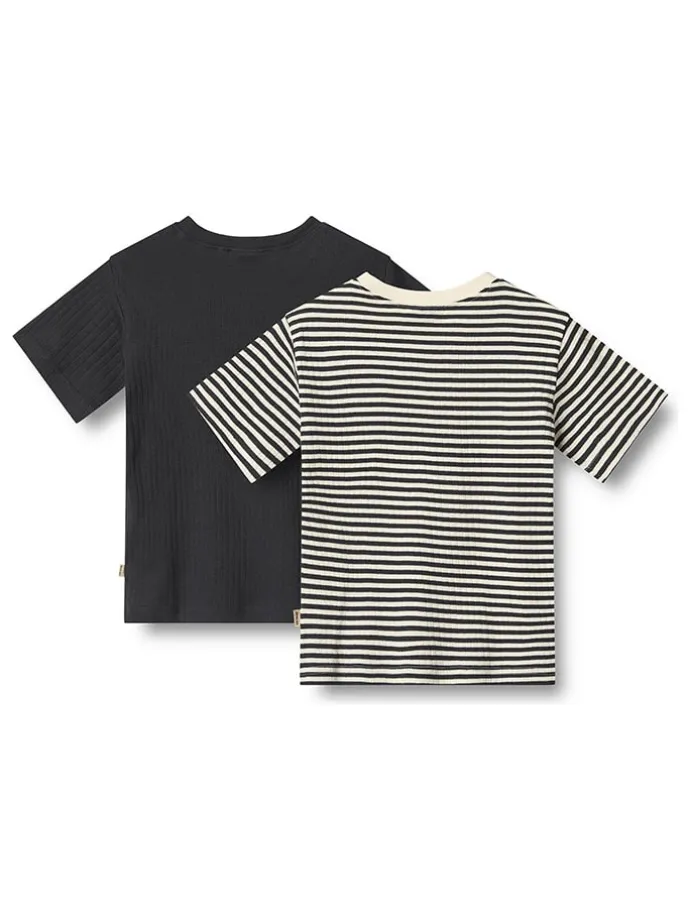 2er-Set: Shirts "Fabian" in Beige/ Schwarz