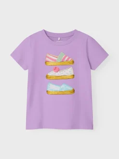 2er-Set: Shirts in Creme/ Lila