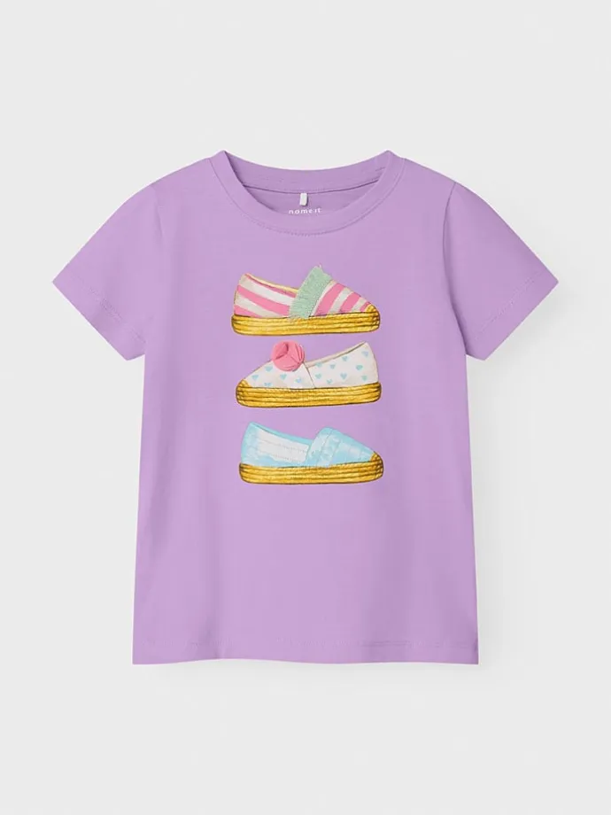 2er-Set: Shirts in Creme/ Lila