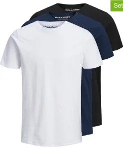 3er-Set: Shirts in Weiß/ Schwarz/ Dunkelblau