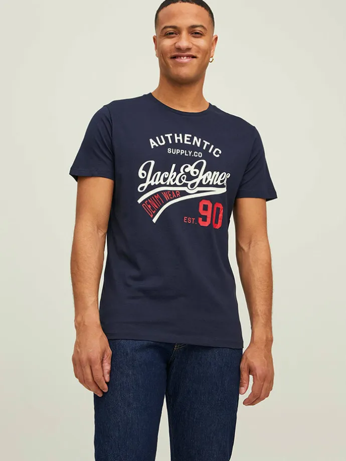 3er-Set: Shirts in Weiß/ Schwarz/ Dunkelblau