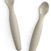 2er-Set: Silikon-Esslernlöffel in Beige - je (L)16 cm