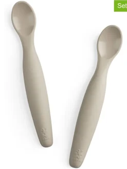 2er-Set: Silikon-Esslernlöffel in Beige - je (L)16 cm