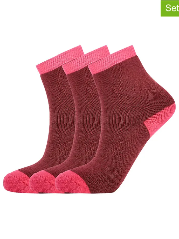 3er-Set: Ski-/ Snowboardsocken "Lime" in Rot