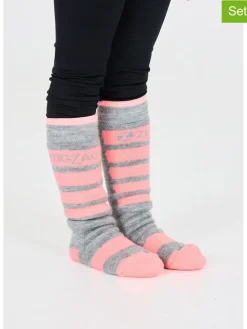 2er-Set: Ski-/ Snowboardsocken "Znow" in Grau/ Rosa