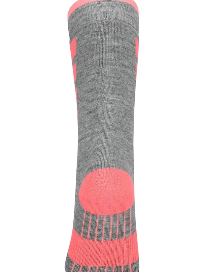 2er-Set: Ski-/ Snowboardsocken "Znow" in Grau/ Rosa