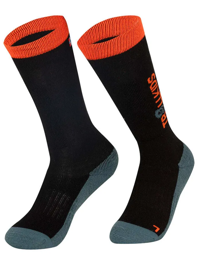 2er-Set: Ski-/ Snowboardsocken "Kids Ski" in Schwarz