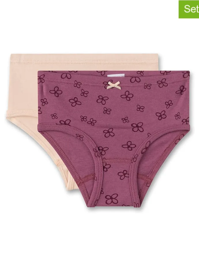 2er-Set: Slips in Beige/ Lila
