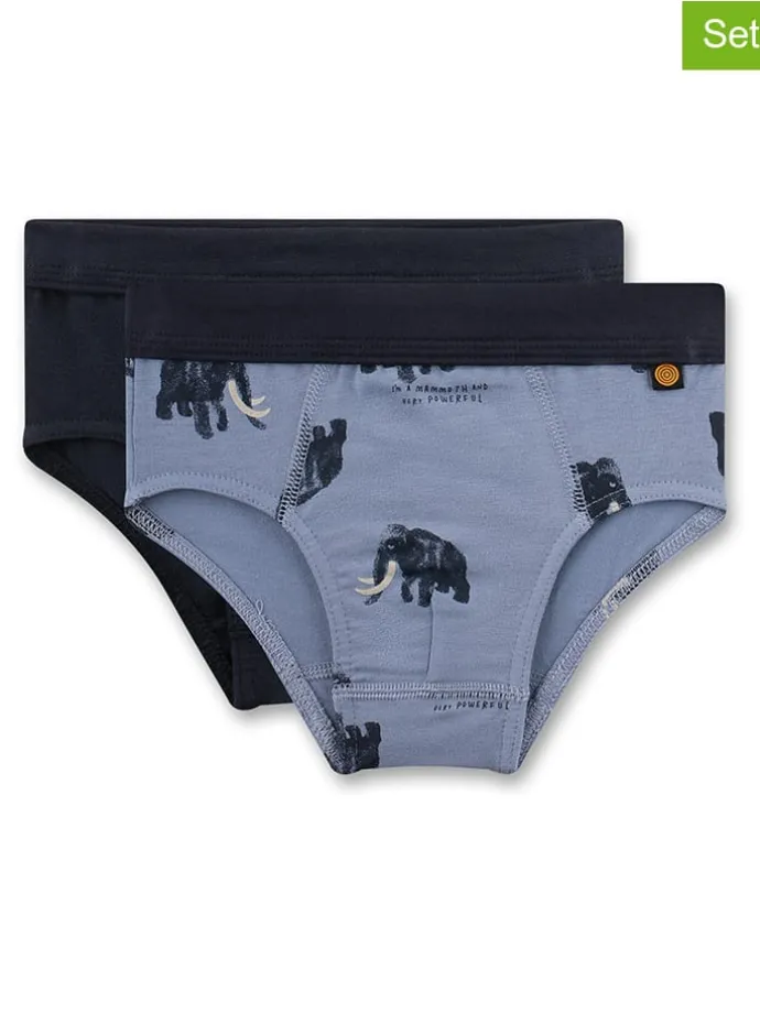 2er-Set: Slips in Hellblau/ Dunkelblau