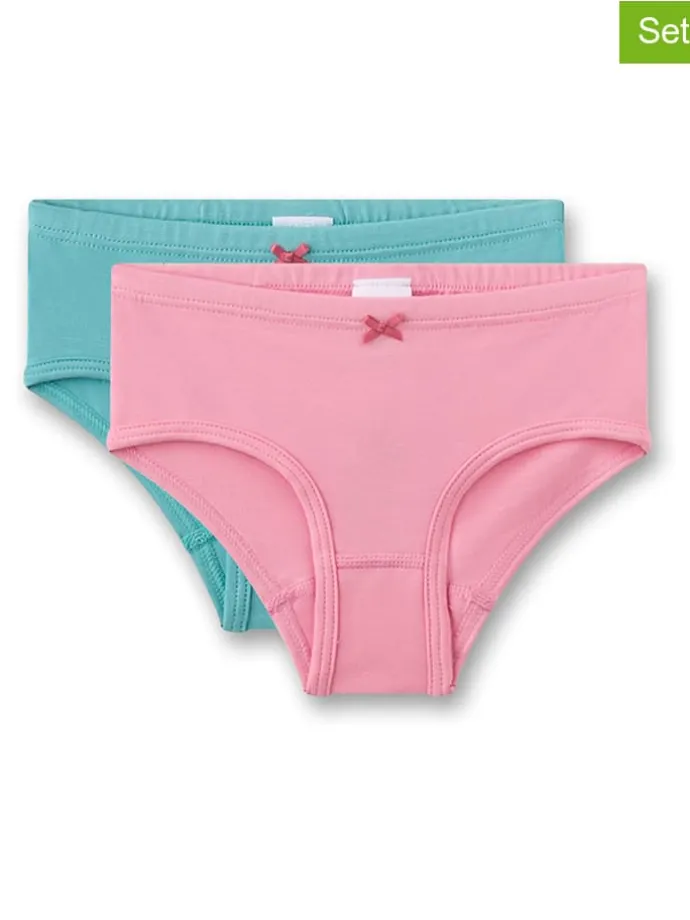 2er-Set: Slips in Hellblau/ Rosa