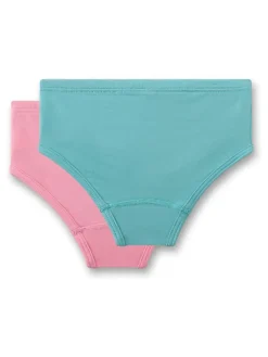 2er-Set: Slips in Hellblau/ Rosa