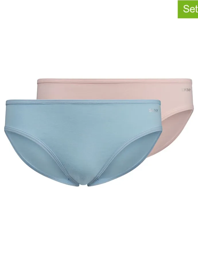 2er-Set: Slips in Rosa/ Hellblau