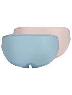 2er-Set: Slips in Rosa/ Hellblau