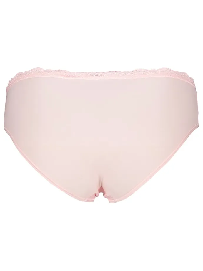 3er-Set: Slips in Rosa/ Schwarz/ Beige