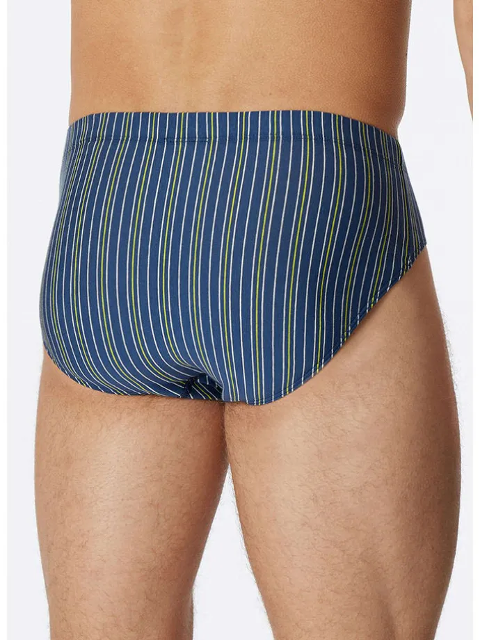 3er-Set: Slips in Schwarz/ Blau