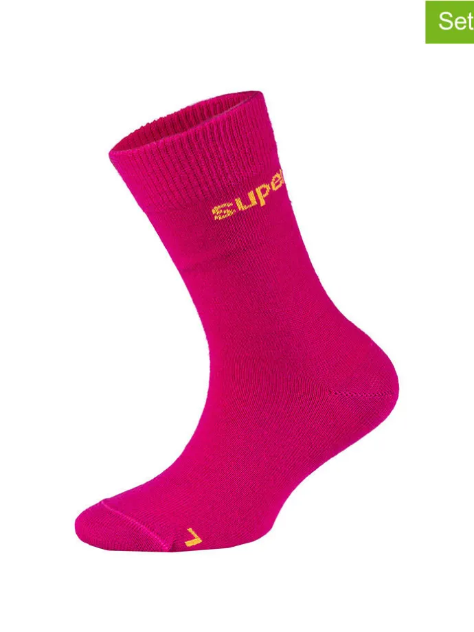 2er-Set: Socken "All Day" in Fuchsia