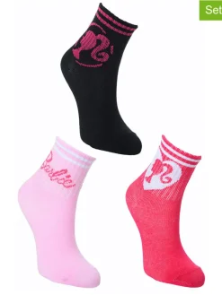 3er-Set: Socken "Barbie" in Bunt