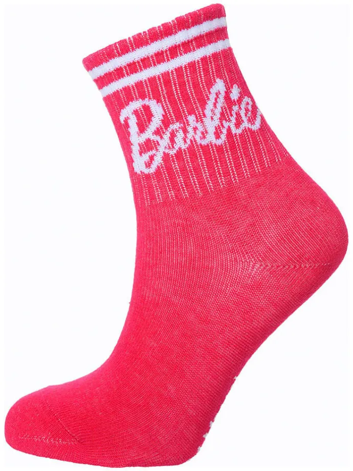 3er-Set: Socken "Barbie" in Pink/ Weiß