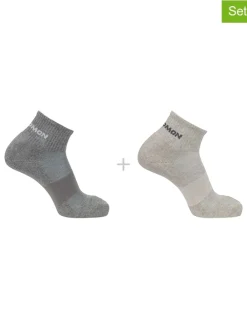 2er-Set: Socken "Evasion Ankle" in Grau/ Beige