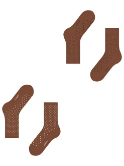 2er-Set: Socken ''Fine Dot'' in Hellbrau/ Schwarz/ Weiß