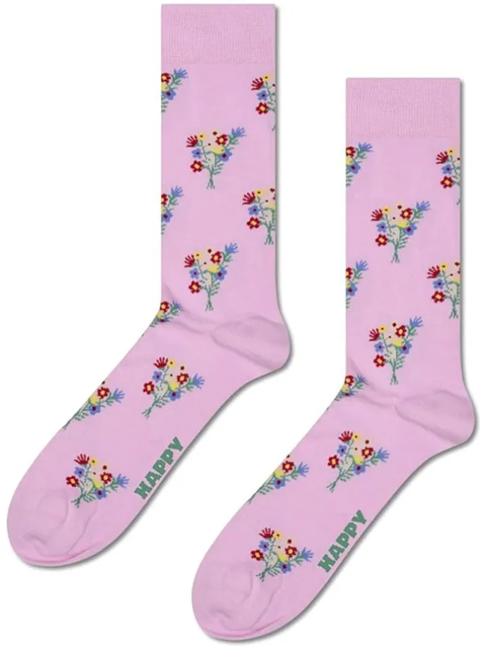 3er-Set: Socken "Flower" in Rosa/ Rot