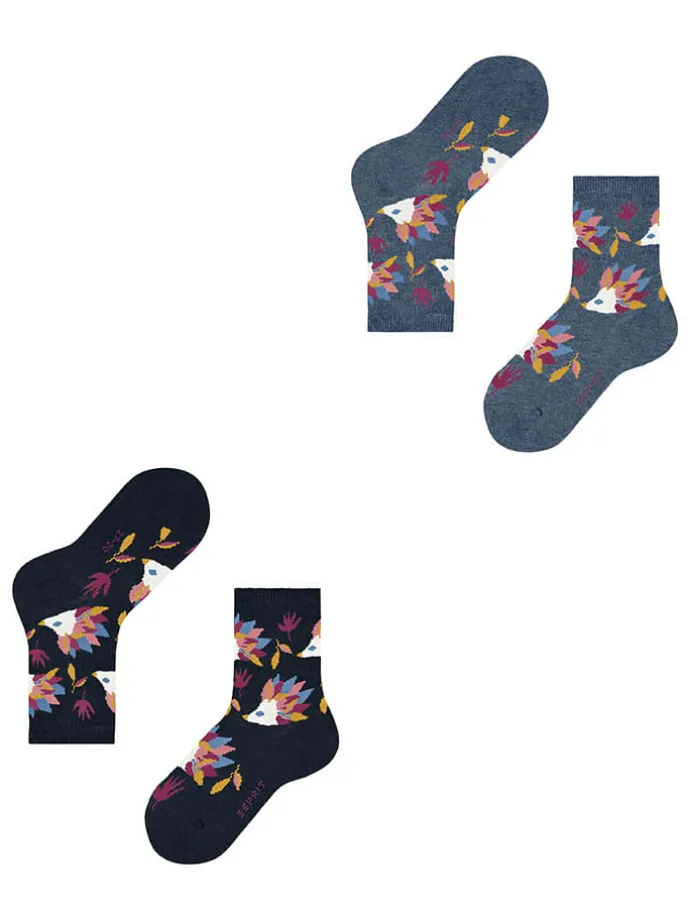 2er-Set: Socken "Hedgehog" in Schwarz/ Grau