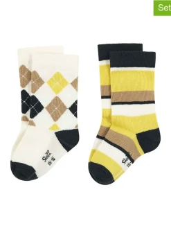 2er-Set: Socken in Creme/ Gelb