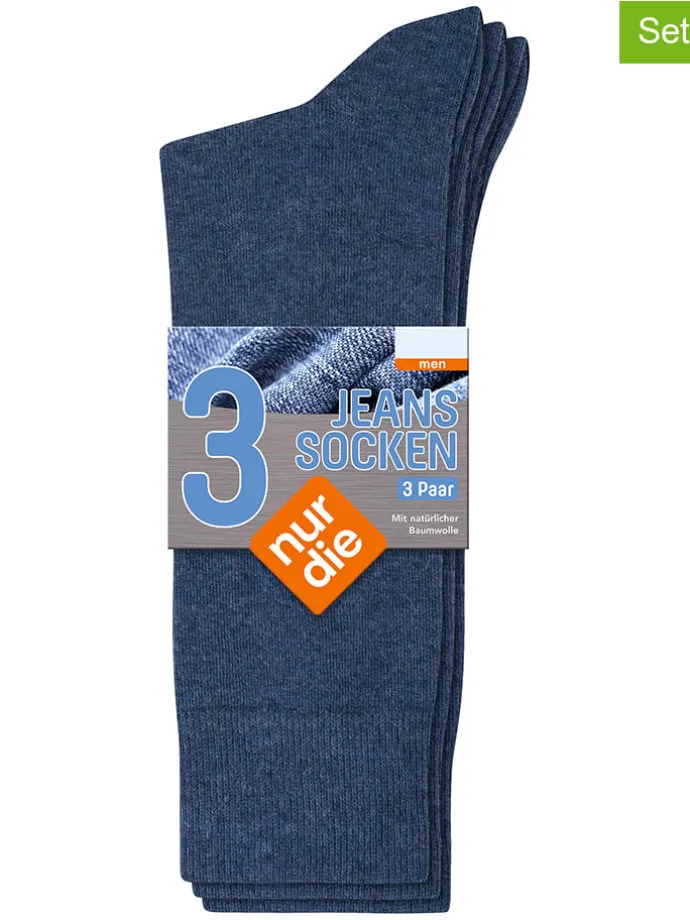 3er-Set: Socken in Dunkelblau