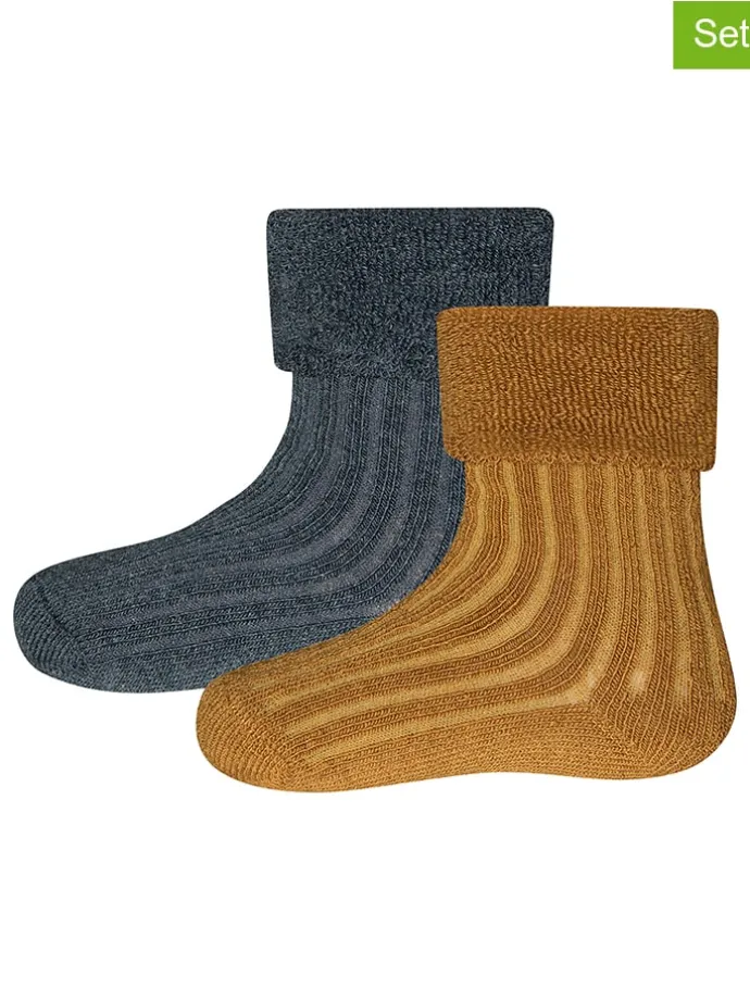 4er-Set: Socken in Dunkelgrau/ Hellbraun