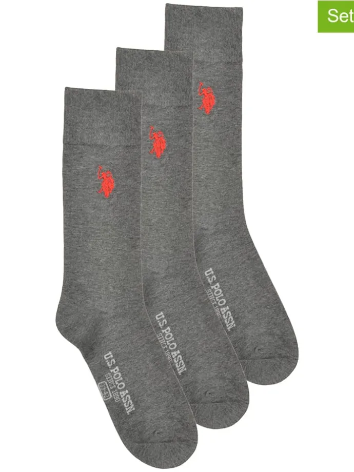 3er-Set: Socken in Grau