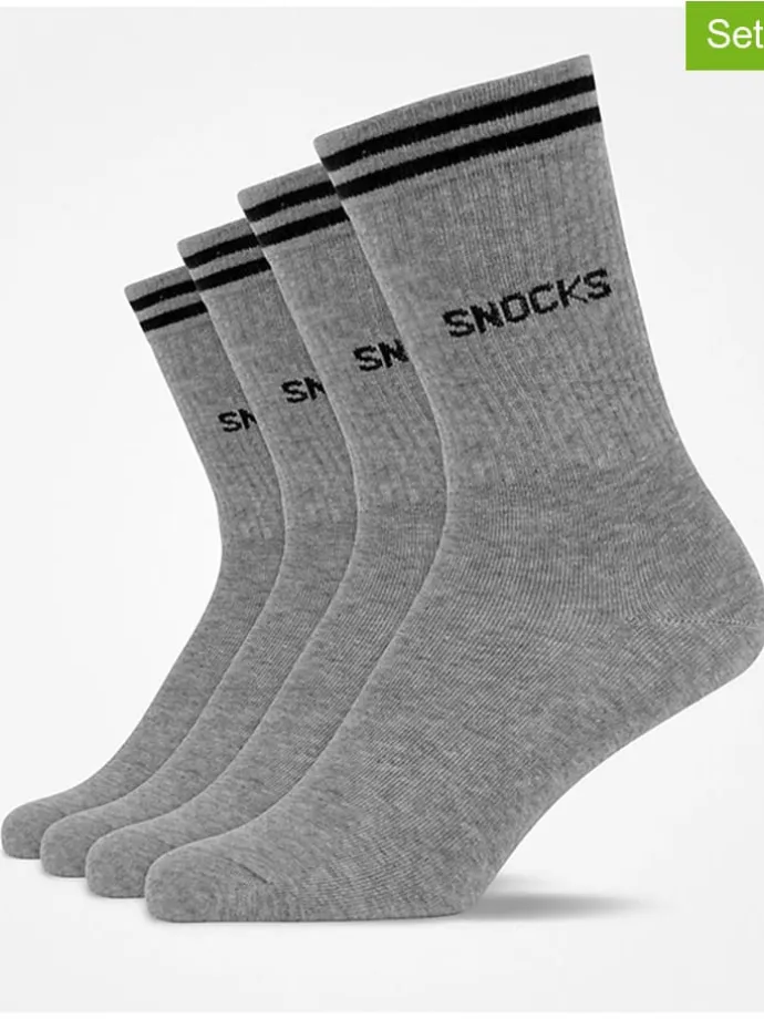 4er-Set: Socken in Grau