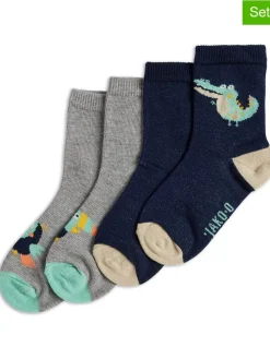 2er-Set: Socken in Grau/ Dunkelblau
